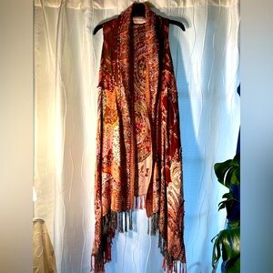 Soft Surroundings OS boho sleeveless duster NEVER WORN